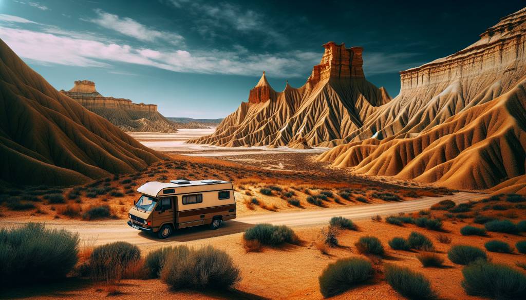 Desert des bardenas en van : explorer les merveilles naturelles