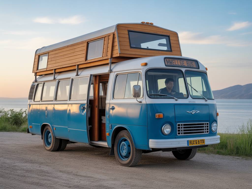 Transformer un vieux bus avec un aménagement bus en camping-car unique